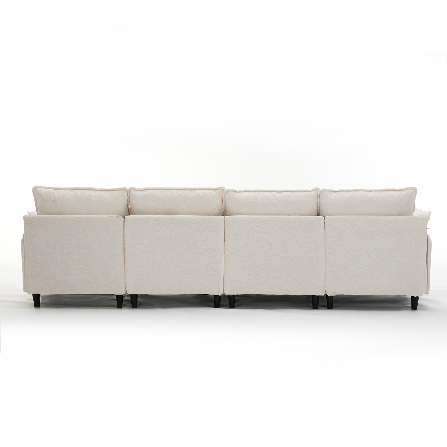 U-Shaped Cloud Modular Sofa 6 Seater Comfy Sectional with Armrests