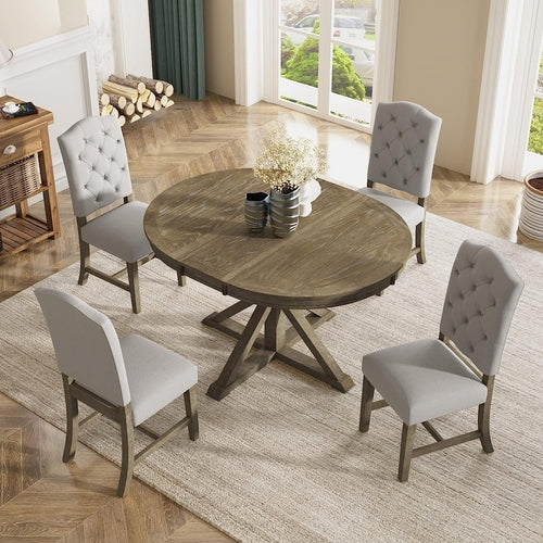 Havenridge Extendable Farmhouse Dining Table Set