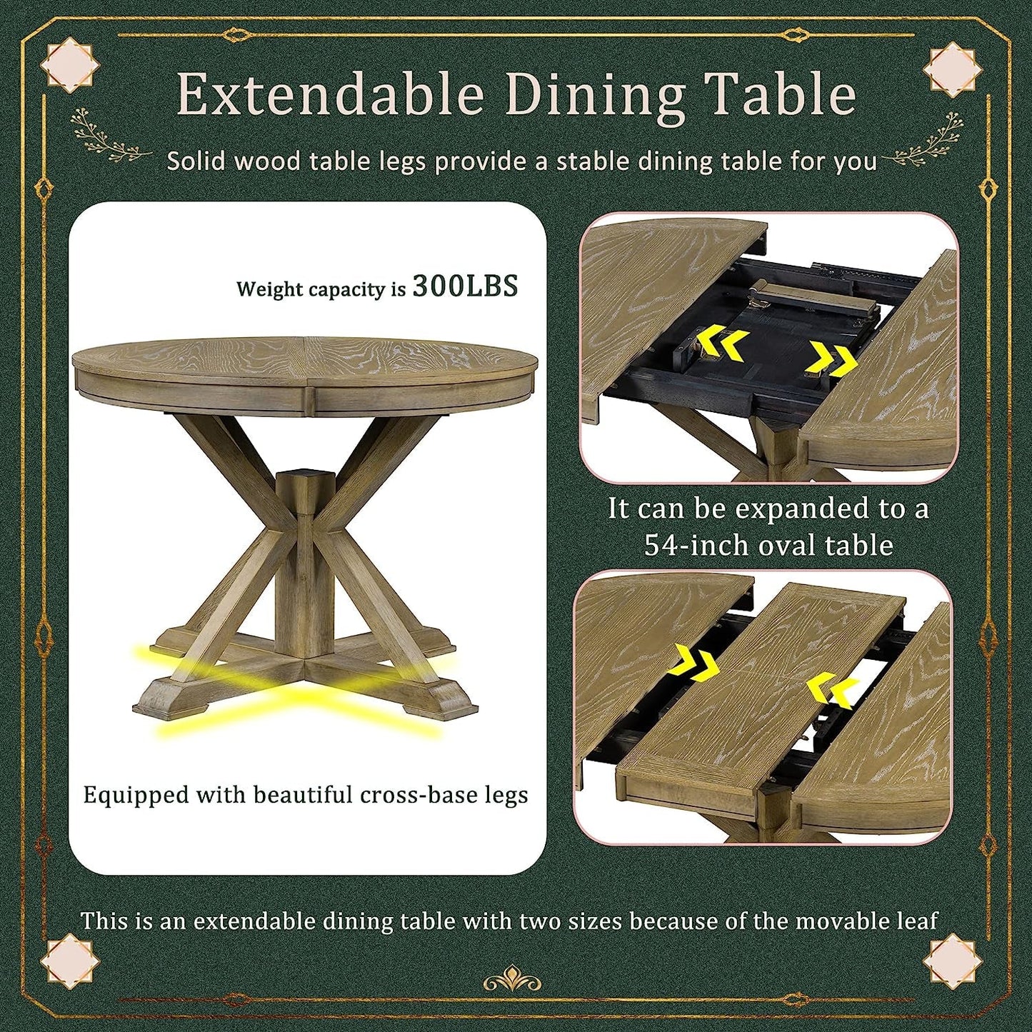 Havenridge Extendable Farmhouse Dining Table Set