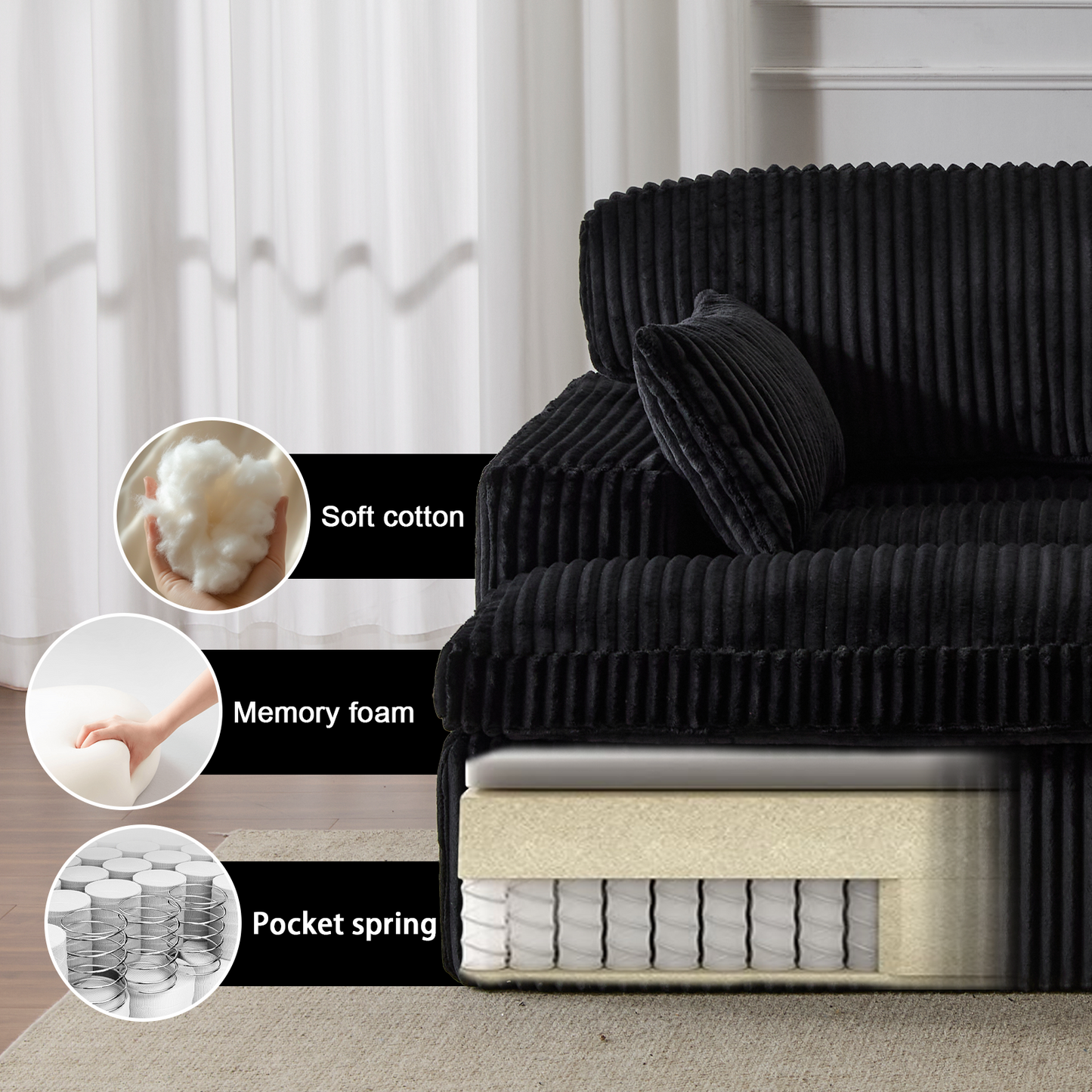 Havenly Cloud Double Chaise  Lounge Chair