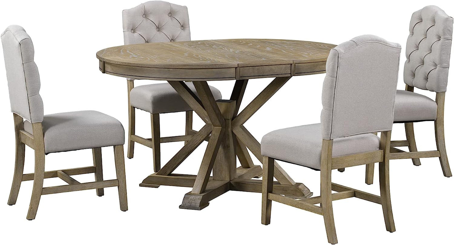 Havenridge Extendable Farmhouse Dining Table Set
