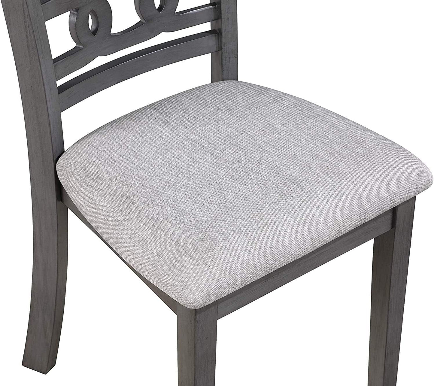5 Piece Dining Set With Table And 4 Cushioned Chairs