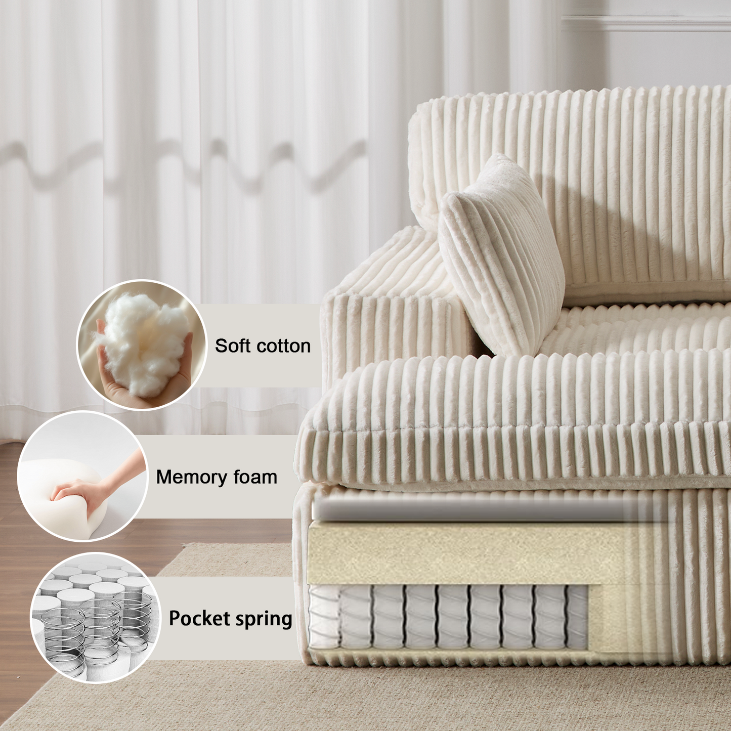 Havenly Cloud Double Chaise  Lounge Chair