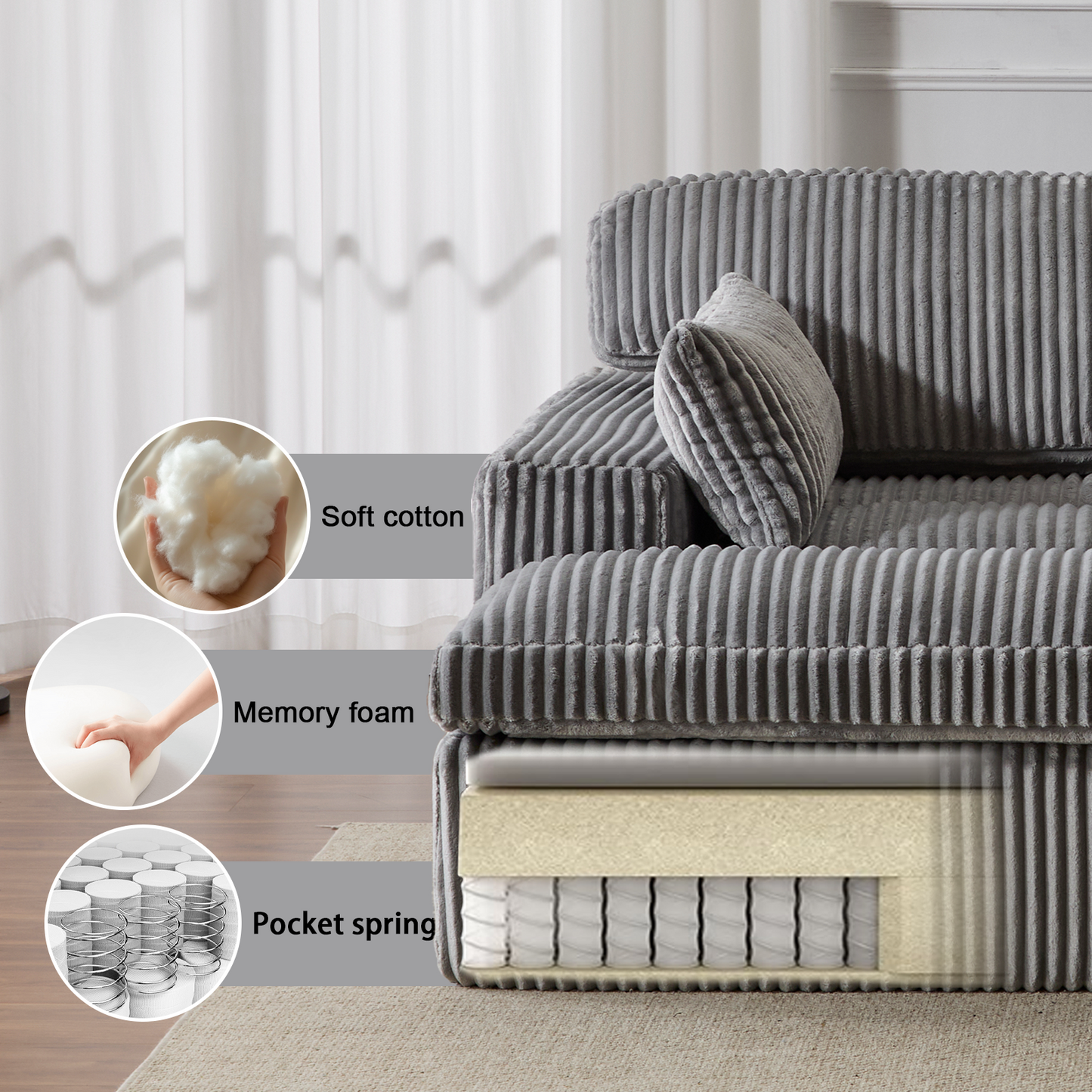 Havenly Cloud Double Chaise  Lounge Chair