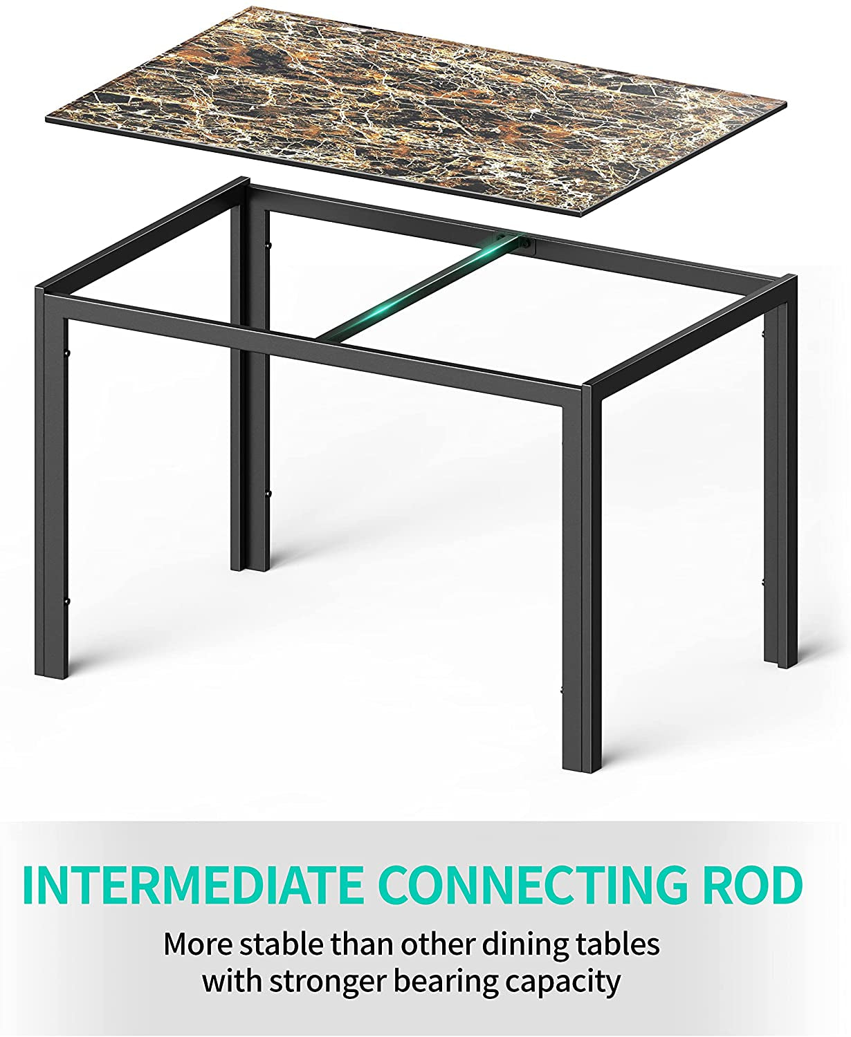 Modern Glass Top Dining Set For 6